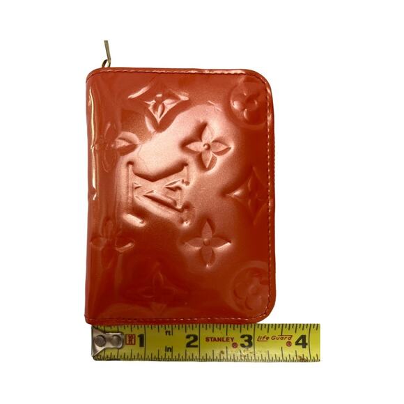 Louis Vuitton Vernis Compact Zippy Wallet Orange Patent Leather TH2029 France - Picture 13 of 13